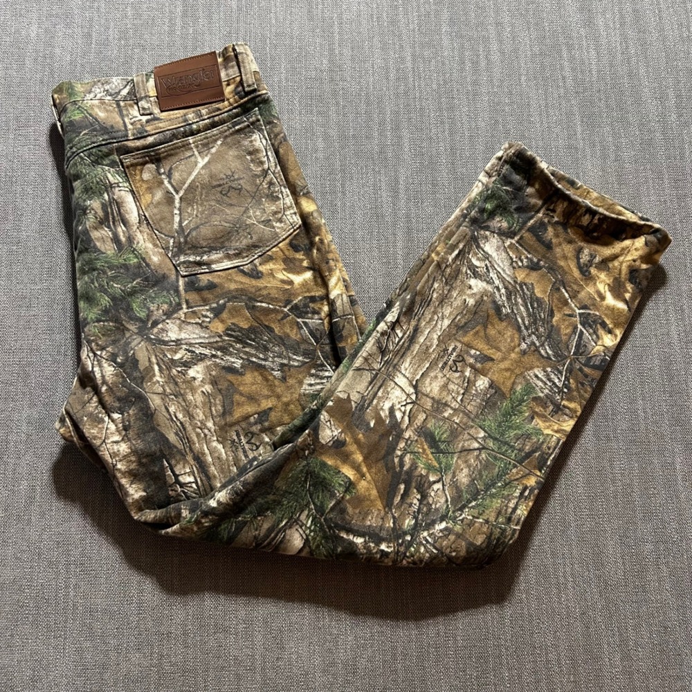 Wrangler ProGear Mens Realtree Camo Hunting Pants 38x32 PG001AX Cotton Straight